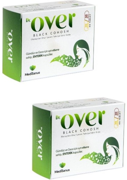 Dr. Over Black Cohosh Karayılan Otu 60 Tablet 2 Adet