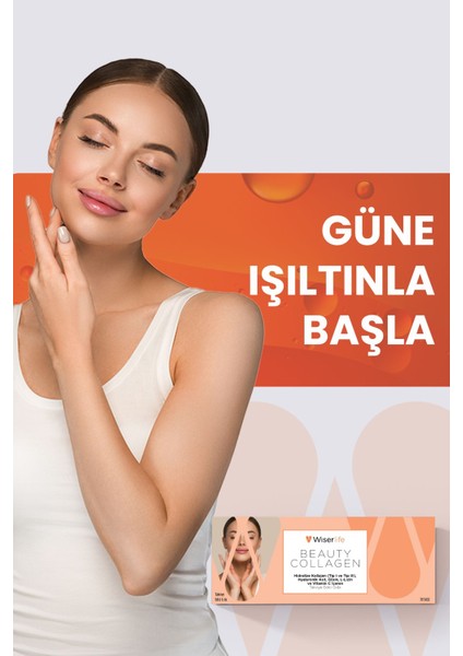Wiserlife Beauty Collagen Hidrolize Kolajen Tip I-Iıı Hyaluronik Asit Glisin L-Lizin ve Vitamin C Içeren Takviye Edici Gıda 30 Saşe 2 Adet fiyatları