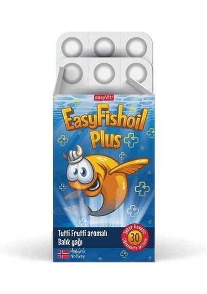 Easyfishoil Plus Balık Yağı Tutti Frutti Aromalı 30 Çiğnenebilir Jel