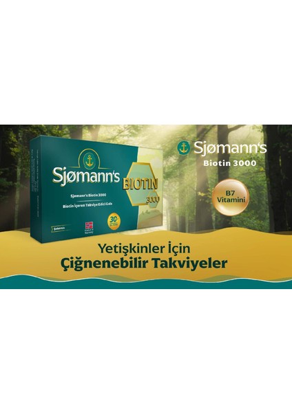 Sjomann's Biotin Çiğnenebilir Jel 30 Tablet fiyatları