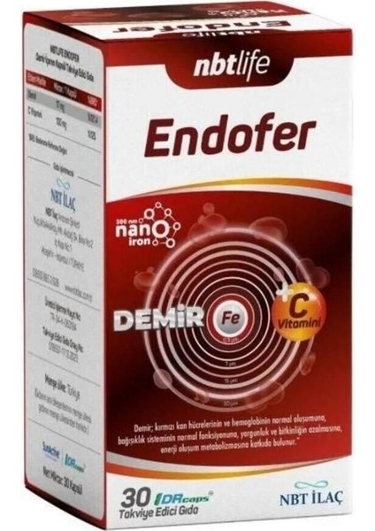 Nbt Life Endofer 30 Kapsül