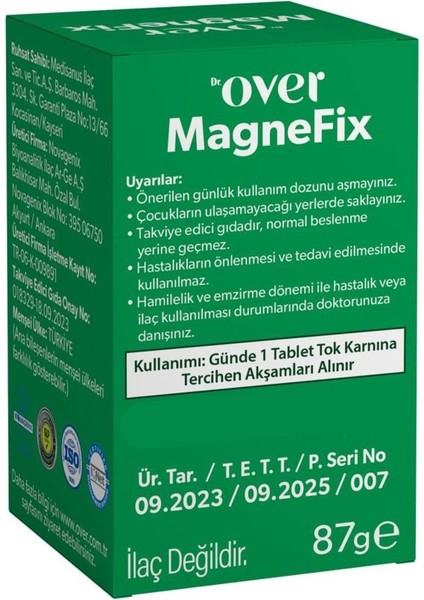 Dr. Over Magnefix 60 Tablet modelleri