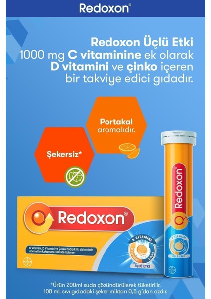 Redoxon 3'lü Etki 30 Efervesan Tablet 2 Adet