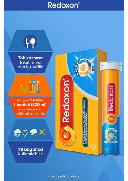 Redoxon 3'lü Etki 30 Efervesan Tablet 2 Adet