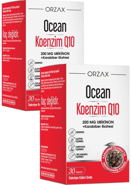 Ocean Koenzim Q10 200 Mg 30 Kapsül 2 Adet