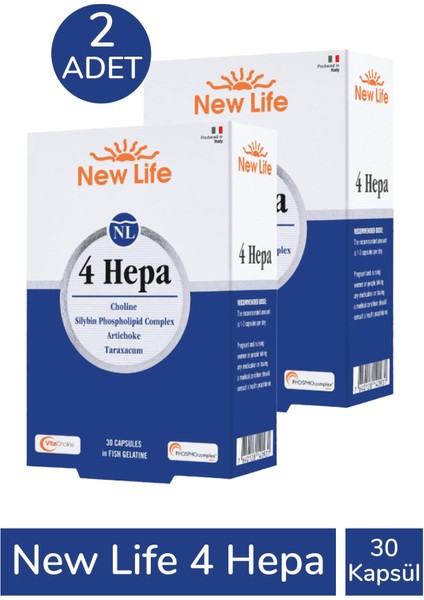 New Life 4 Hepa 30 Softgel Kapsül 2 Adet