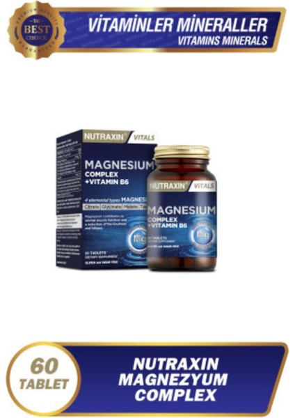 Nutraxin Magnesium Complex Vitamin B6 60 Tablet fiyatları