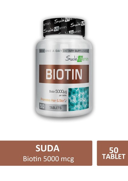 Suda Vitamin Biotin 5000 Mcg 50 Tablet