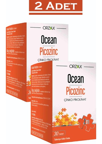 Ocean Picozinc 30 Tablet 2 Adet