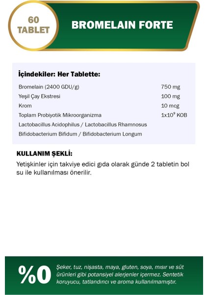 Nutraxin Bromelain Forte 60 Tablet 2 Adet fırsatları