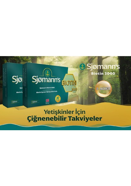 Sjomann's Biotin Çiğnenebilir Jel 30 Tablet 2 Adet fiyatları