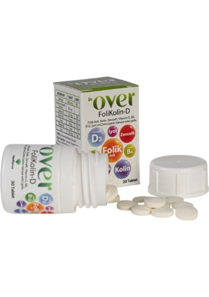 Dr. Over Folikolin D 30 Tablet 3 Adet