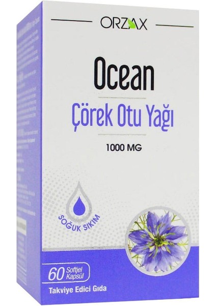 Ocean Çörek Otu Yağı 1000 Mg 60 Kapsül