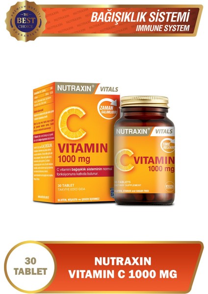 Nutraxin Vitamin C 1000 Mg 30 Tablet