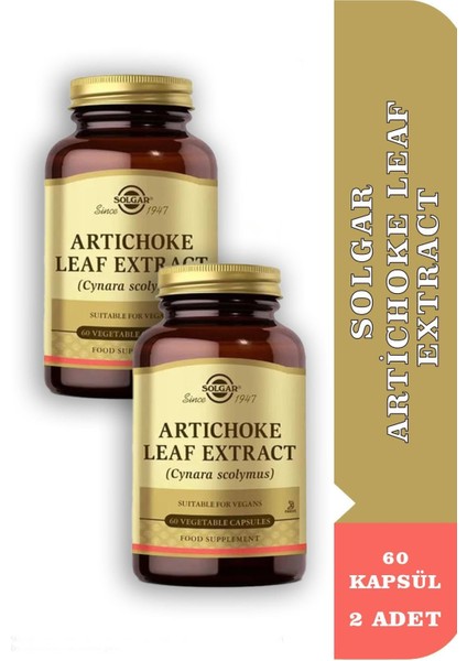 Solgar Artichoke Leaf Extract 60 Kapsül x 2 Adet