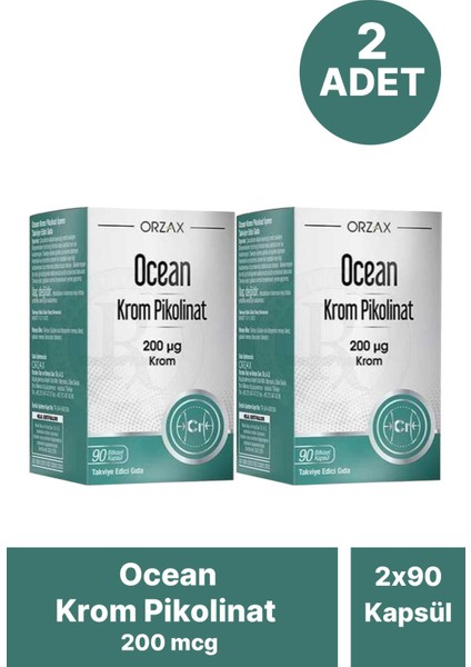 Ocean Krom Pikolinat 200 Mcg 90 Kapsül 2 Adet