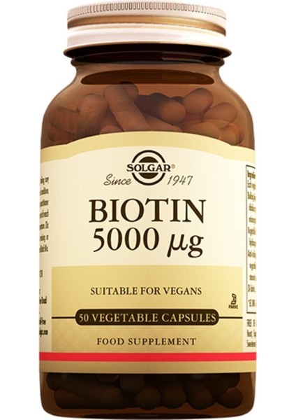 Solgar Biotin 5000 Mcg 50 Kapsül