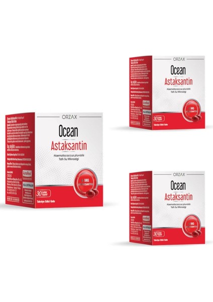 Ocean Astaksantin 30 Kapsül 3 Adet