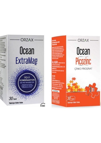 Ocean Extramag 30 Tablet + Ocean Picozinc 30 Tablet