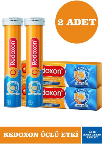 Redoxon 3'lü Etkili 15 Efervesan Tablet 2 Adet