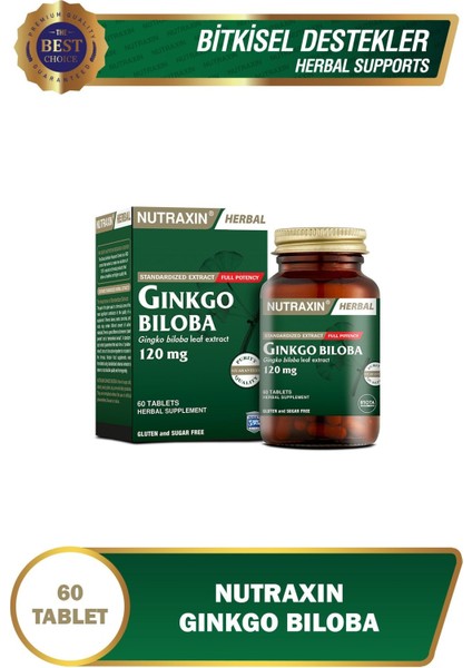 Nutraxin Ginkgo Biloba 60 Tablet