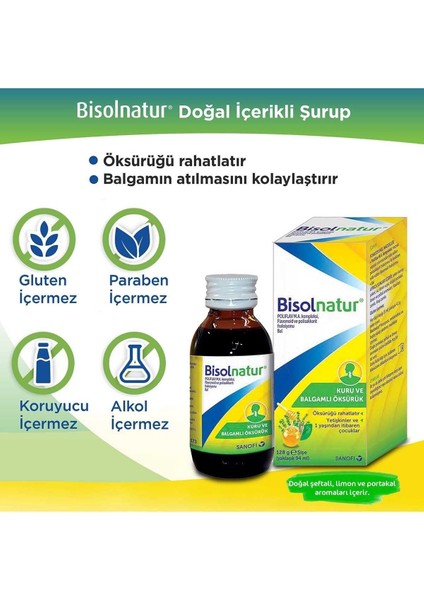 Bisolnatur Bitkisel Şurubu 128 gr fırsatları