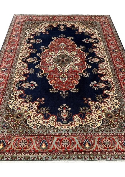 El Dokuma Sıfır Ladik Halısı 215X280 Lacivert Yün Salon Halısı