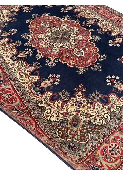 El Dokuma Sıfır Ladik Halısı 215X280 Lacivert Yün Salon Halısı
