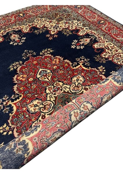 El Dokuma Sıfır Ladik Halısı 215X280 Lacivert Yün Salon Halısı