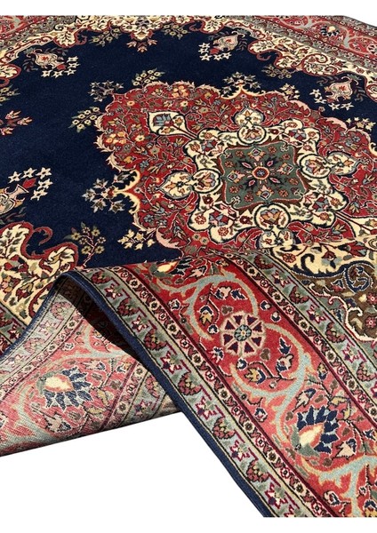 El Dokuma Sıfır Ladik Halısı 215X280 Lacivert Yün Salon Halısı