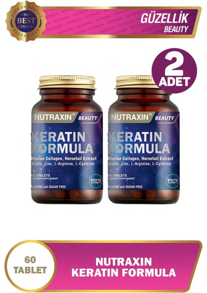 Nutraxin Keratin Formula 60 Tablet 2 Adet