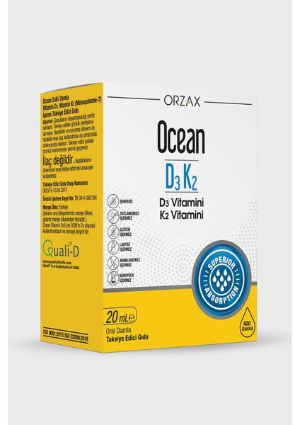 Ocean D3K2 Damla 20 ml