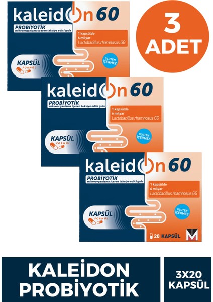 Kaleidon 60 Mg 20 Kapsül 3 Adet