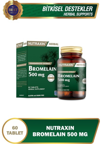 Nutraxin Bromelain 60 Kapsül