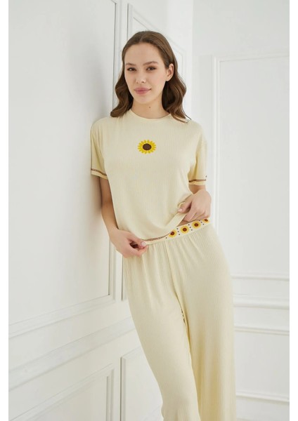Kaşkorse Ayçiçeği Pijama Takımı