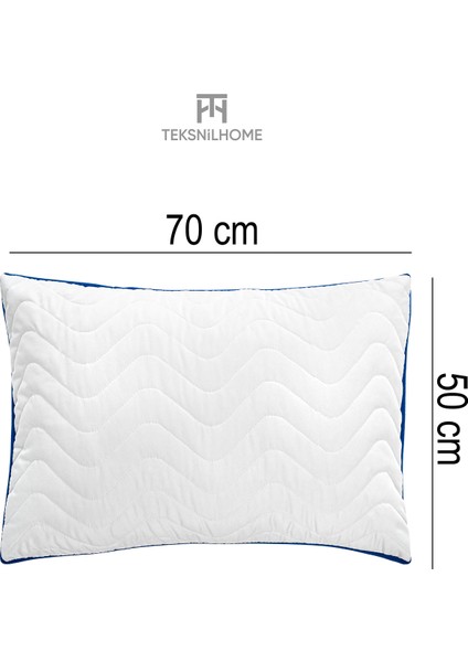 | Kapitoneli Klimalı Yastık Kılıfı Mavi Biyeli 50X70CM modelleri