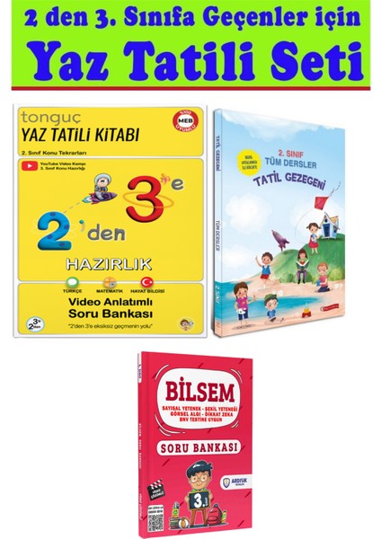 2'den 3'e Hazırlık - 2. Sınıf Yaz Tatil Kitabı Seti 3. Sınıf Bilsem Soru Bankası