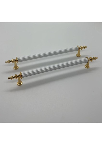 Tuana Rustik Alüminyum Metal Lüks Modern Mobilya Çekmece Mutfak Dolabı Kulpu Beyaz-Gold (10 Adet) modelleri