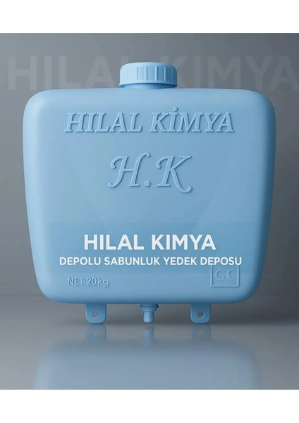 20 Lt Butonlu 6 Musluklu Merkezi Sistem Depolu Sıvı Sabunluk MAVİ indirimleri