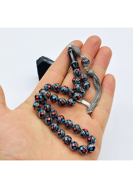 Misket Kesim Çeşmi Bülbül Işlemeli Erzurum Oltu Taşı Tesbih modelleri