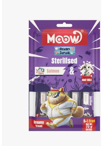 Somonlu Keçi Sütlü 12GR x 6 Adet Sterilised Kedi Krema Ödülü