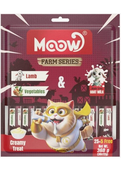 Kuzu Etli&sebzeli Keçi Sütlü 12GR x 30' Lu Kedi Krema Ödülü