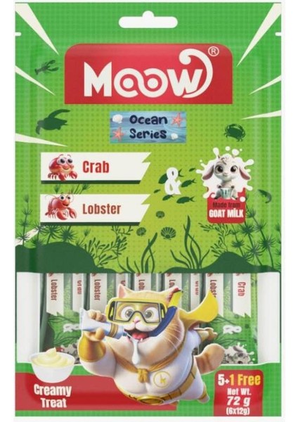 Yengeçli&ıstakozlu Keçi Sütlü 12GR x 6 Adet Kedi Krema Ödülü