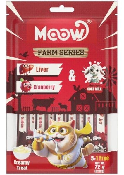 Ciğerli&kızılcıklı Keçi Sütlü 12GR x 6 Adet Kedi Krema Ödülü