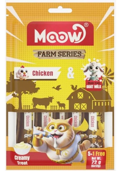 Tavuklu Keçi Sütlü 12GR x 6 12 Li Kedi Krema Ödülü