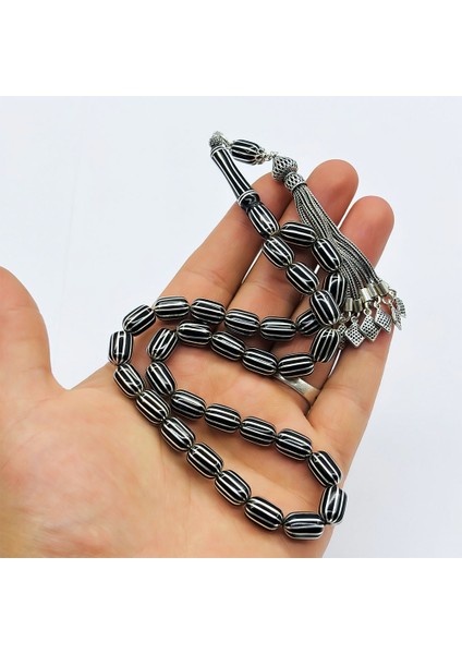 Kapsül Kesim Karpuz Dilimi İşlemeli Erzurum Oltu Taşı Tesbih modelleri