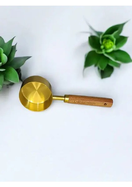 Ahşap Saplı Gold Ölçü Kaşığı (60ML)