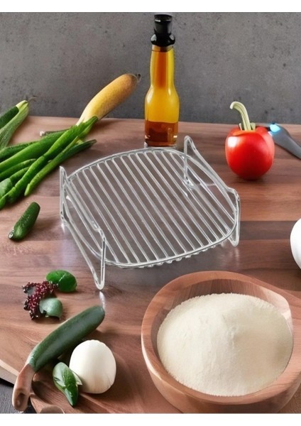 Büro Ev Ofis Mutfağı Için Airfryer Izgarası- Xxl Fritöz Izgara Teli Airfryer Fritöz Fırın Teli