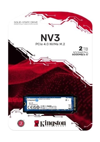 2tb Kıngston Nv3 SNV3S/2000G 6000/5000MB/S M.2 Nvme Pcıe 4.0 indirimleri