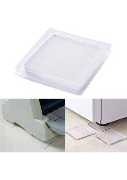 Büro Ofis Işyeri Için 4ADET Silikon Şeffaf Yazıcı Fotokopi Makinesi Kaydırmaz Pedi fırsatları
